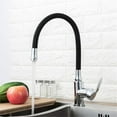 Kitchen Sink Faucet with 6 Colors Silica Gel Nose Cold and Hot Water