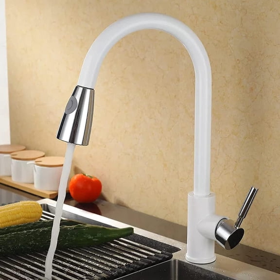 Kitchen Sink Faucets Brass Kitchen Faucet Pull Out Spout Mixer Tap Single Handle Hot Cold Chrome Swivel Water Taps