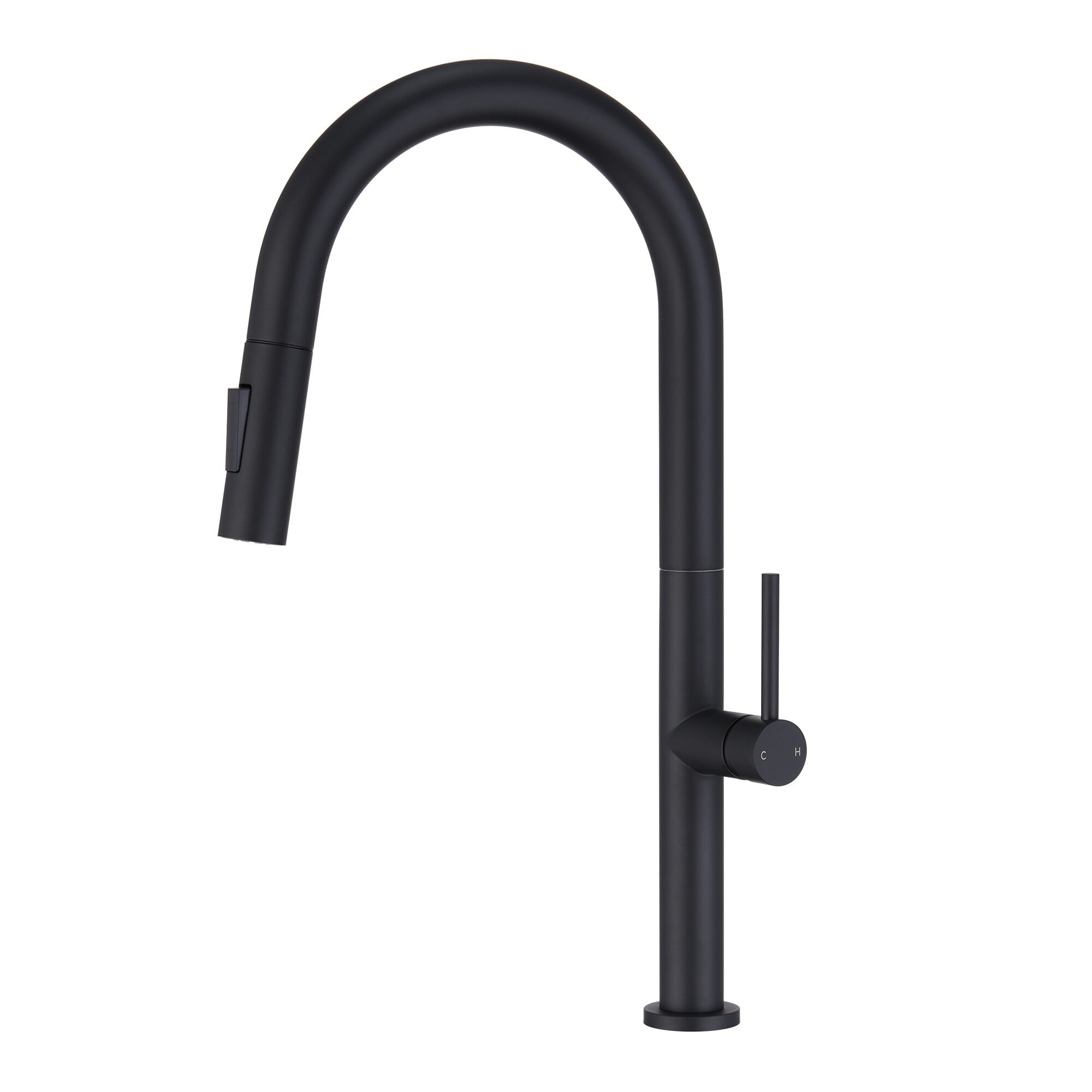 Elegant Brushed Nickel High-Arc Kitchen Faucet with Pull-Out Spray