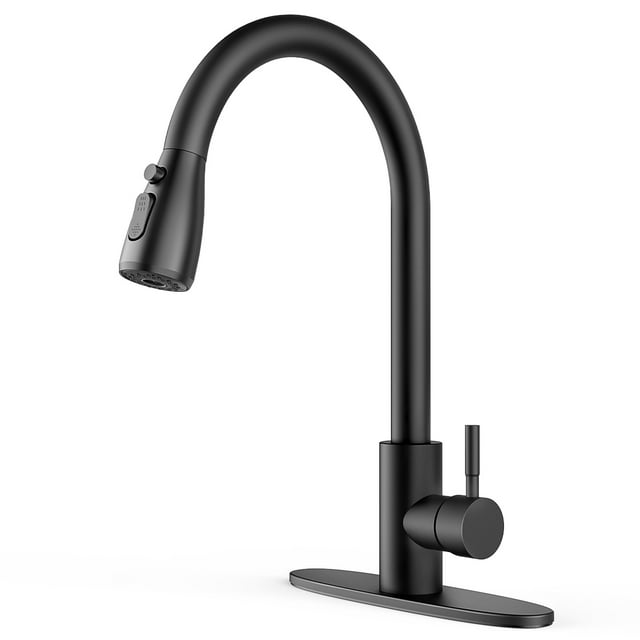 Kitchen Sink Faucets with Pull Down Sprayer, High Arc Single Handle