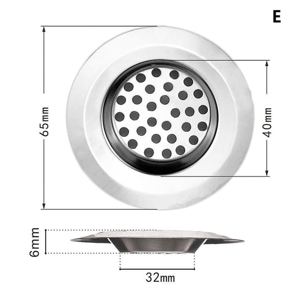 Kitchen Sink Filter Stainless Steel Mesh Sink Strainer Filter Bathroom Sink Strainer Drain Hole Filter Trap Waste Screen