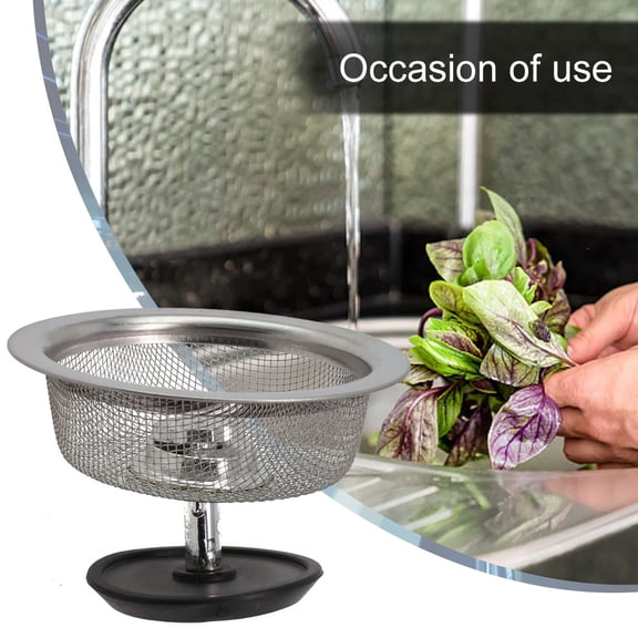 Kitchen Sink Filter Stainless Steel Mesh Strainer Sewer Drain Hole Filter Trap Waste Screen Hair Filter Basket Anti-Blocking