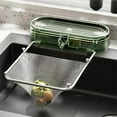 thumbnail image 1 of Kitchen Sink Food Catcher, Kitchen Residue Filter Screen Holder, Collapsible Sink Mesh Food Catcher Basket Filter, Square Bracket Corner Sink for Sink Food Waste Vegetable Fruits, 1 of 6