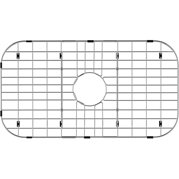 Kitchen Sink Grates Bottom Grid for Kitchen Sink, Stainless   Sink Bottom Grid Sink Protector Grid Center Drain Hole, Sink Grate (26"Lx14"W)