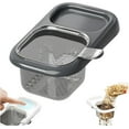 thumbnail image 1 of Kitchen Sink Hanging Strainer with Suction Cup, Food Waste Catcher Basket, Hygienic Carry Handle (Grey), 1 of 7