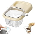 thumbnail image 1 of Kitchen Sink Hanging Strainer with Suction Cup, Food Waste Catcher Basket, Hygienic Carry Handle (Milky White), 1 of 6