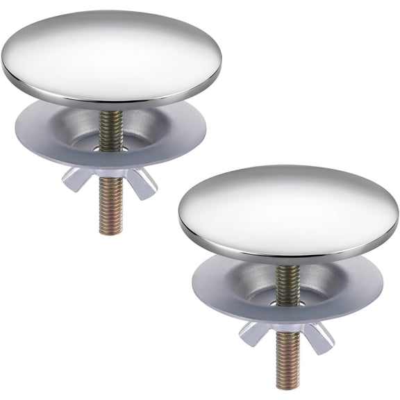 Kitchen Sink Hole Cover, 2 PCS Faucet Hole Cover for Kitchen Sink, Tap Hole Plate Stopper Cover Blanking Brass Metal Plug, Sink Countertop Hole Cap Cover, Chrome