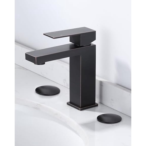 Kitchen Sink Hole Cover, 2 PCS Faucet Hole Cover for Kitchen Sink, Tap Hole Plate Stopper Cover Blanking Brass Metal Plug, Sink Countertop Hole Cap Cover, Oil Rubbed Bronze