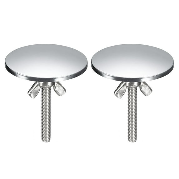 Kitchen Sink Hole Covers, 2Pcs - Zinc Alloy Faucet Hole Cover, Soap Dispenser Hole Cover for Sink (Bright Chrome)