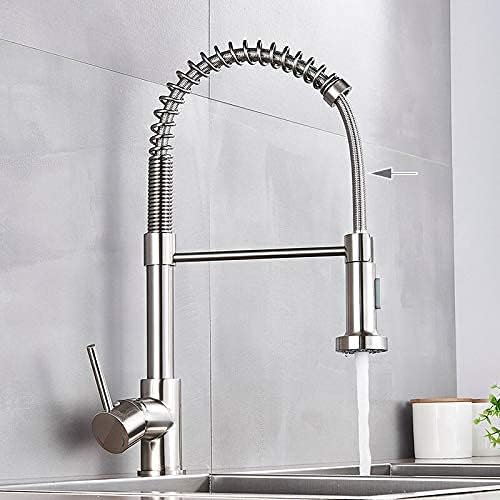 Kitchen Sink Mixer Tap, Faucets Brushed Nickle Kitchen Faucet Pull Down Kitchen Water Mixer Tap 360 Degree Rotation Hot and Cold Water Faucet