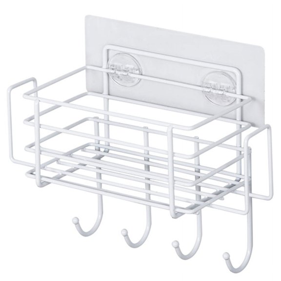 Kitchen Sink Organizer Sponge Holder Drainer Basket Storage Drying Rack Spice Organization Bottle Shelf Rag Hanger-A