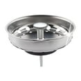 thumbnail image 1 of Kitchen Sink Plug Stopper Stainless Steel Strainer Waste Plug Rustproof Sink Basket Strainer for Standard Drains (3-1/2 inch) Argent, 1 of 7