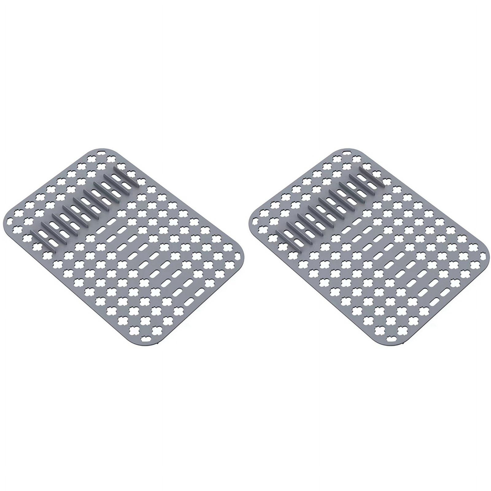 Kitchen Sink Protectors Mat 2 Pack, Silicone Sink Grid for Bottom of