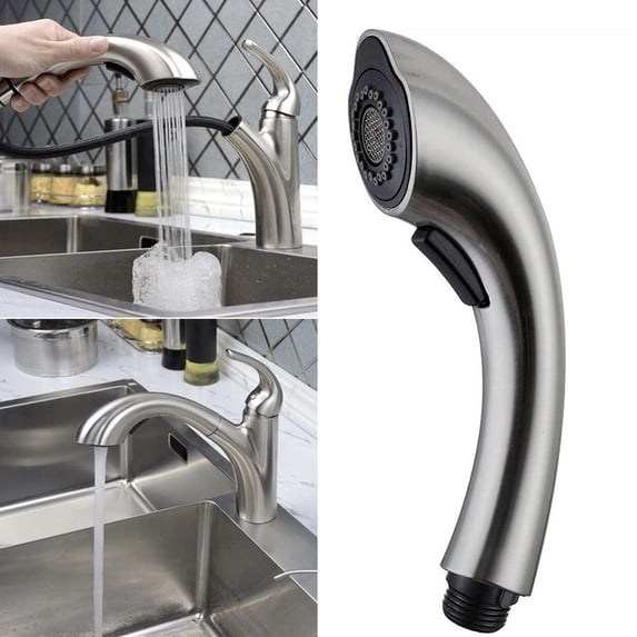 Treasa Kitchen Sink Pull-Down Faucet Sprayer Pull Out Mixer Spray Head Replacement in Brushed Nickel