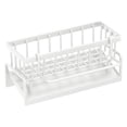 thumbnail image 1 of Kitchen Sink Rack, Metal Sponge Holder with Water Tray, Suction Cups & Adhesive Hook, 3-in-1 Kitchen Organizer for Sponge, Brush, Scrubber, 1 of 9