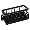 thumbnail image 1 of Kitchen Sink Rack, Metal Sponge Holder with Water Tray, Suction Cups & Adhesive Hook, 3-in-1 Kitchen Organizer for Sponge, Brush, Scrubber, 1 of 8