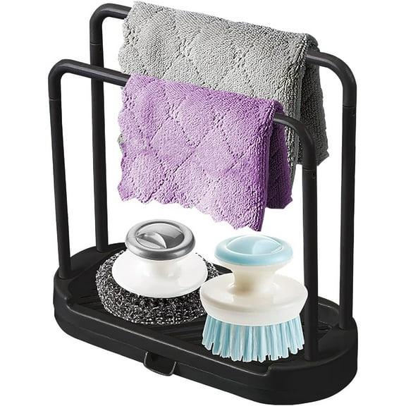 Kitchen Sink Rack Tray Organizer Stand for Sponge, Dish Cloth, Rag, Brush, Scrubber Storage and Organization
