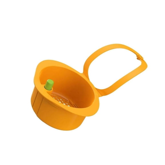 Kitchen Sink Scrap Catcher Basket with Drain Holes, Flexible Faucet Strap and PP Body for Compact Counter Spaces by ZAXLVG