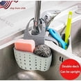 thumbnail image 1 of Kitchen Sink Shelving Bag Dish Cloths Rack Suction Sponge Hanging Drain Holder, 1 of 3