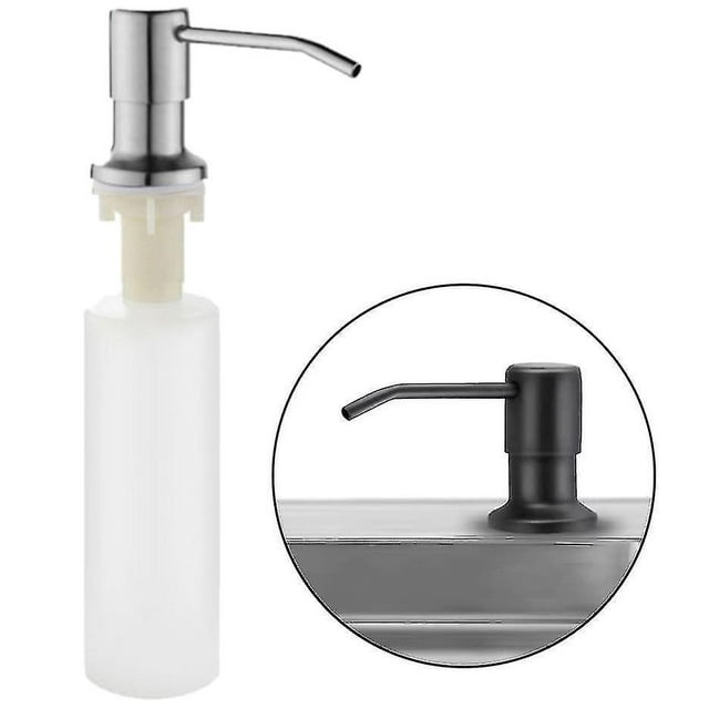 Kitchen Sink Soap Dispenser, 350ml Kitchen Stainless Steel Builtin