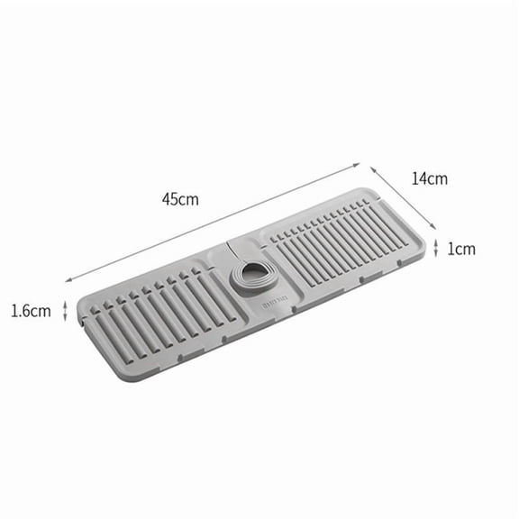 Kitchen Sink Splash Guard Behind Faucet Faucet Guard & Draining Mat Fast & Efficient Drainage Diatomite Material Multiple Uses for Kitchen Bath Laundry Sink Bar
