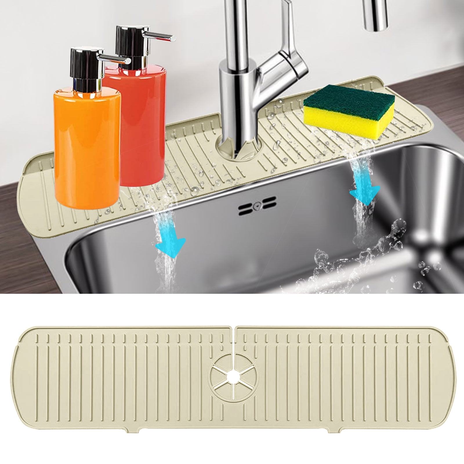 Silicone Sponge Holder for Kitchen Sink-2 PCS Thicker Heavier Kitchen Sink  Tray,EGWON Kitchen Soap Tray Silicone Sink Tray Soap Dispenser Tray - Yahoo  Shopping