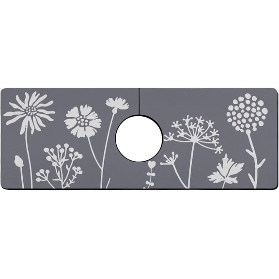 Kitchen Sink Splash Guard Faucet Mat -1 PC Super Absorbent Fast Drying Mat Sink Gadgets-Splash Guard Behind Faucet Drip Catcher for Kitchen, Bathroom,Sink Mat, Dish Drying Mat, Bathroom(15" X 5.5" )