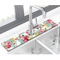 thumbnail image 1 of Kitchen Sink Splash Guard Faucet Mat -1 PC Super Absorbent Fast Drying Mat Sink Gadgets-Splash Guard Behind Faucet Drip Catcher for Kitchen, Bathroom,Sink Mat, Dish Drying Mat, Bathroom(23.5" X 5.5" ), 1 of 5