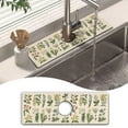 thumbnail image 1 of Kitchen Sink Splash Guard Faucet Mat 15" X 5.5" Floral Absorbent Fast Drying Mat Faucet Draining Mat Sink Splash Guard Behind Faucet Drip Catcher for Kitchen Bathroom, 1 of 6