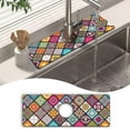thumbnail image 1 of Kitchen Sink Splash Guard Faucet Mat 15" X 5.5" Mandala Absorbent Fast Drying Mat Faucet Draining Mat Sink Splash Guard Behind Faucet Drip Catcher for Kitchen Bathroom, 1 of 6