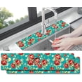 thumbnail image 1 of Kitchen Sink Splash Guard Faucet Mat -2 PC Super Absorbent Fast Drying Mat Sink Gadgets-Splash Guard Behind Faucet Drip Catcher for Kitchen, Bathroom,Sink Mat, Dish Drying Mat, Bathroom(23.5" X 5.5" ), 1 of 5