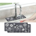 thumbnail image 1 of Kitchen Sink Splash Guard Faucet Mat -2 PC Super Absorbent Fast Drying Mat Sink Gadgets-Splash Guard Behind Faucet Drip Catcher for Kitchen, Bathroom,Sink Mat, Dish Drying Mat, Bathroom(15" X 5.5" ), 1 of 5