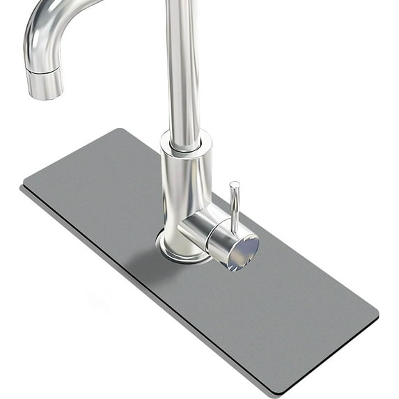 Kitchen Sink Splash Guard Faucet Mat -2 PC Super Absorbent Fast Drying Mat Sink Gadgets-Splash Guard Behind Faucet Drip Catcher for Kitchen, Bathroom,Sink Mat, Dish Drying Mat, Bathroom(15" X 5.5" )