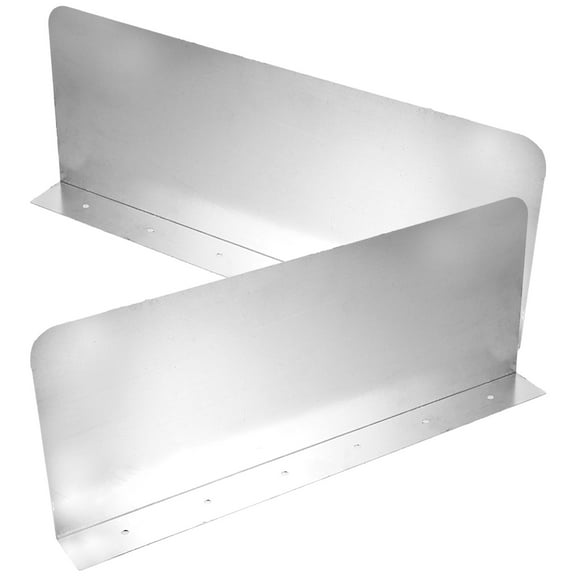 FENGGUIQU Stainless Steel Kitchen Sink Splash Proof Guard 2pcs  Silver