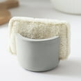 thumbnail image 1 of Kitchen Sink Sponge Holder, Ceramic Soap and Dish Cloth Storage Rack with Efficient Drainage, Compact 8.5x8.5x6.5cm Countertop Organizer for Sponges and Towels, Space Saving for Small, 1 of 9
