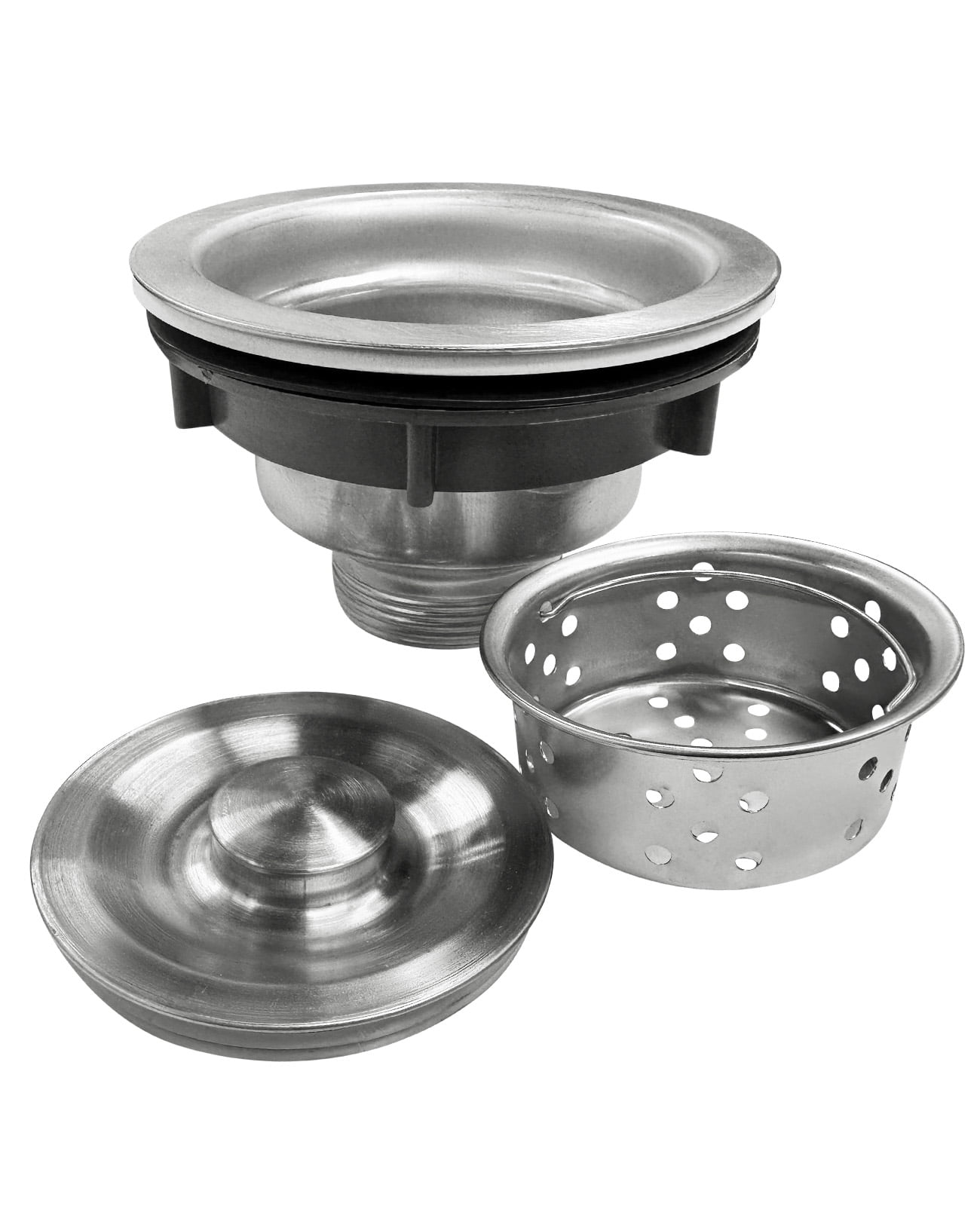Kitchen Sink Stainless Steel Basket Strainer with Drain Assembly