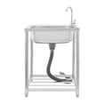 Kitchen Sink, Stainless Steel Sink, Free Standing Single Bowl Sink for ...