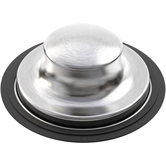 Crazyview Kitchen Sink Stopper, 3-1/2 inch Universal Sink Plug Cover for Garbage Disposal Flange Drain - Stainless Steel Polished