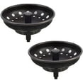 thumbnail image 1 of Kitchen Sink Stopper and Strainer 2 Pack Oil Rubbed Bronze Sink Basket Strainer Replacement for Standard 3-1/2 inch Drain, Stainless Steel ORB Body Metal Center Knob with Rubber Drain Stopper, 1 of 5