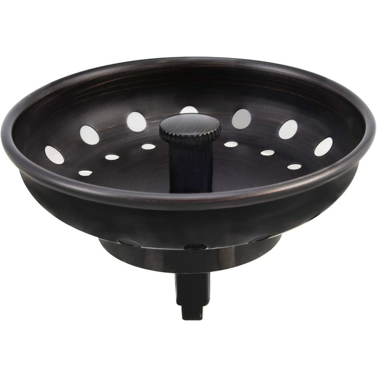 Jaclo 541-ORB Lift and Turn Drain Strainer with Round No Hole Faceplate, Oil Rubbed Bronze
