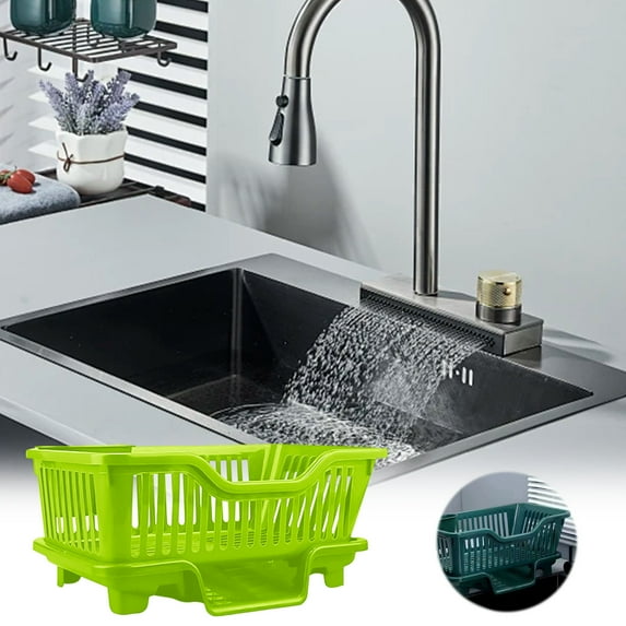 Kitchen Sink Storage Rack, Dish Drying Rack with Bowl Organizer and Chopstick Holder, Compact Space-Saving Design for Easy Countertop Organization