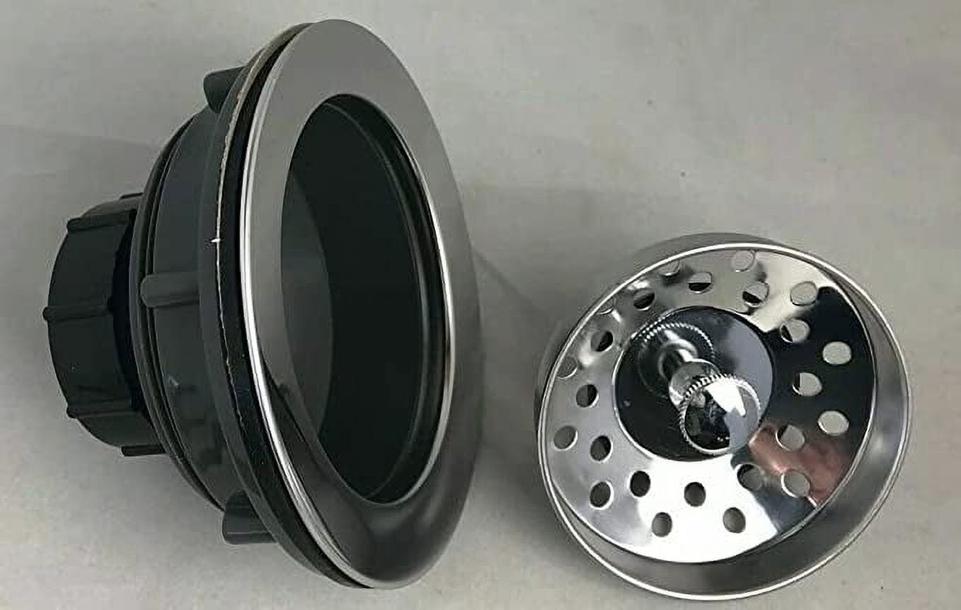Kitchen Sink Strainer 3 1/2" with Removable Top Rubber Gasket Locknut Incld.