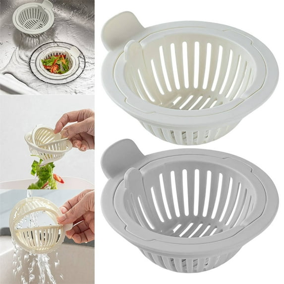 Kitchen Sink Strainer - 3.66" Anti Clogging Basket Filter with Odor Control, Food Grade Polypropylene Drain Cover for Standard 3-1/2" Sink Openings Clearance