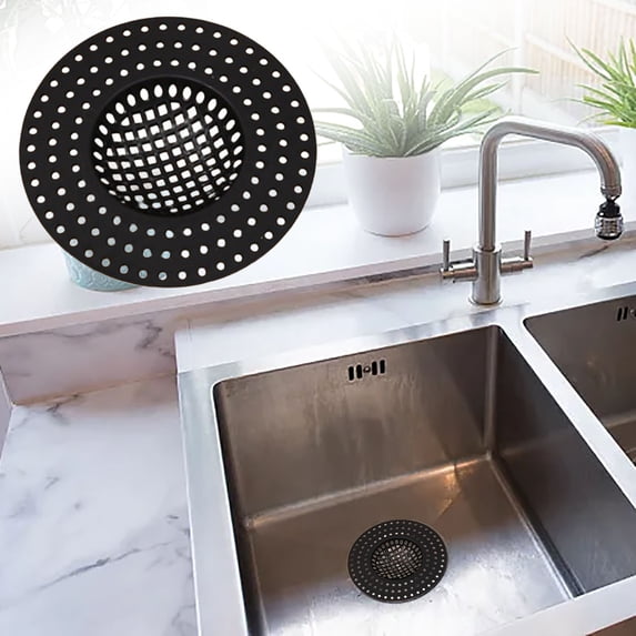 Kitchen Sink Strainer | Drain Filter for Household Bathroom Floor Drains | Plastic Mesh Basket for Blockage Prevention | Easy Clean Design | 1-Pack