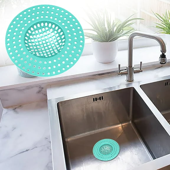 Kitchen Sink Strainer Filter | Bathroom Floor Drain Drainage Cover | Plastic Mesh Grate for Hair & Food Scraps | Prevents Clogs & Blockages in Home Kitchen & Bathroom Sinks