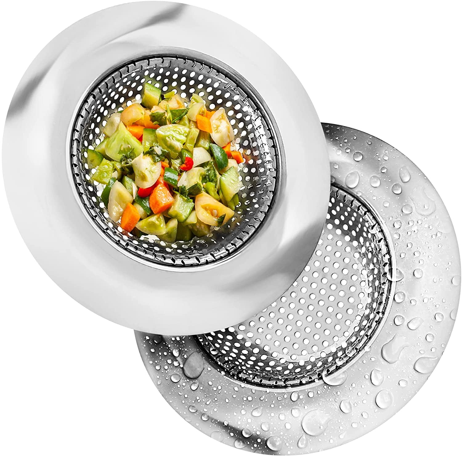 Stainless Steel Kitchen Sink Strainer 2 Pack 4.5 Inch
