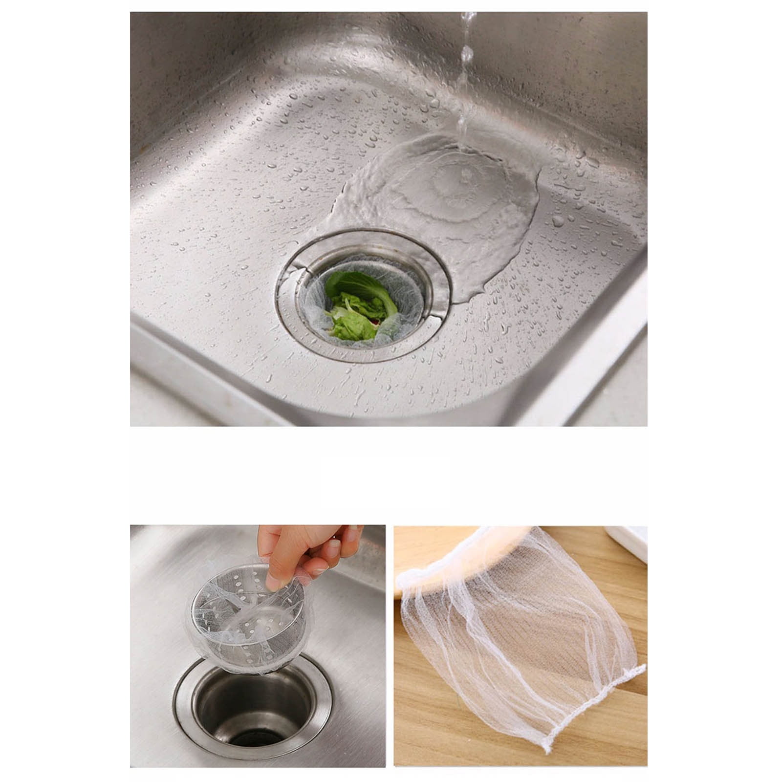 Kitchen Sink Strainer Mesh Bag 100 PCS Disposable Sink Net Strainer