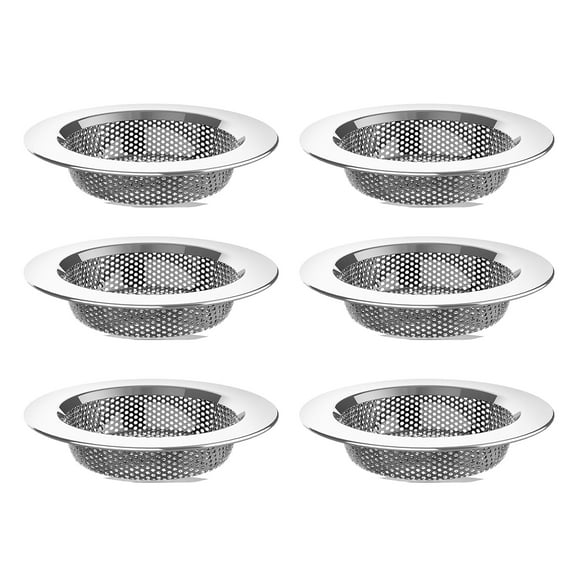 MRSXXNTY 6PCS Kitchen Sink Strainer, Stainless Steel Sink Drain Strainer, Dishwasher Safe, Outer Diameter 4.4 in, Inner Diameter 2.9in