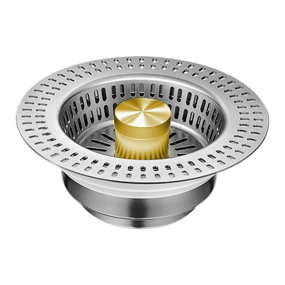 Kitchen Sink Strainer, Stainless Steel Sink Filter, Large Capacity Vegetable Sink Basket Leak Plug, Rust Resistant Durable Dishwasher Safe Drain Protector