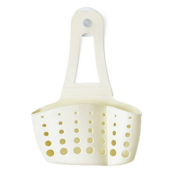 Kitchen Sink Suction Soap Sucker Tool Rack Storage Useful Shelf Cup Sponge Housekeeping Stuff Organizer,Sink Drain Basket Filter,Dishwashing Sink Drain Rack, Kitchen Assistant(White)